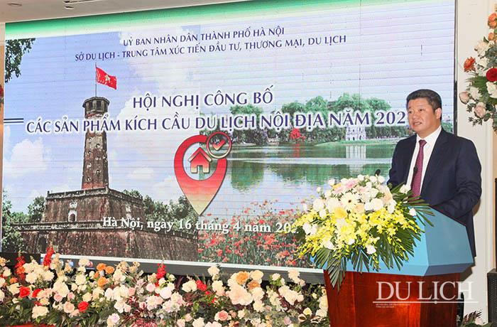 Phó Chủ tịch UBND thành phố Hà Nội Nguyễn Mạnh Quyền phát biểu tại Hội nghị